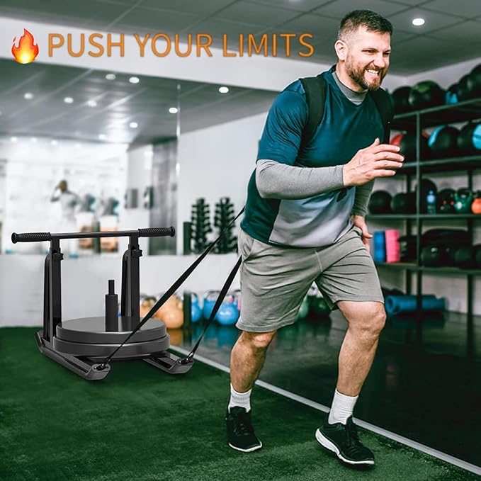 Kipika Weight Sled, Workout Sled, Fitness Strength Training Sled, Speed Training Sled for Athletic Exercise, Speed Improvement, Easily Through Obstacles, Suitable for 1" & 2" Weight Plate