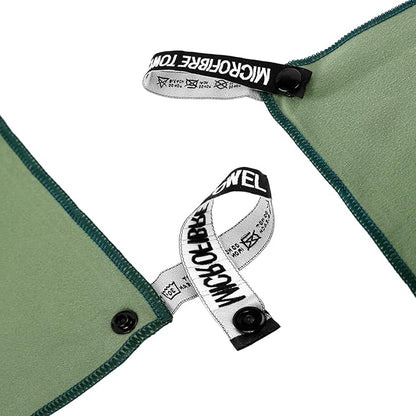 Microfiber Travel Towel, Soft Lightweight Quick Dry Towel, Super Absorbent Compact Travel & Sports & Beach Towels for Camping, Backpack, Gym, Swimming, Yoga, Hiking (XL:30"×60" -Olive Green)