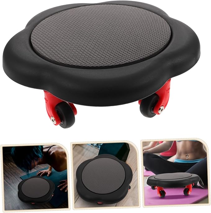 Yardwe Abdominal Muscle Trainer Dual-sided Gliding Discs Ab Core Exercise Board for Rolling Abs Wheel Workout