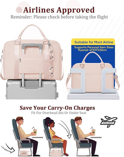 Gym Bag Womens,Travel Duffel Carry on Bag Sport Tote Bag Weekend Overnight Bag