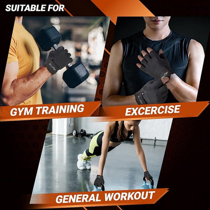 Workout Gloves for Men & Women - Weight Lifting & Gym Gloves with Enhanced Grip, Wrist Support & Palm Protection - Fitness, Training, Crossfit, Cycling & Exercise