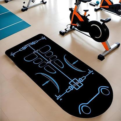 Exercise Equipment Mat - Extra Long Yoga Mat Non-Slip 5.25x2.3ft | Men And Women Exercising Mat, Sound Insulation Knee Joint Protector Pad For Ab Roller Wheel And Workout Accessories