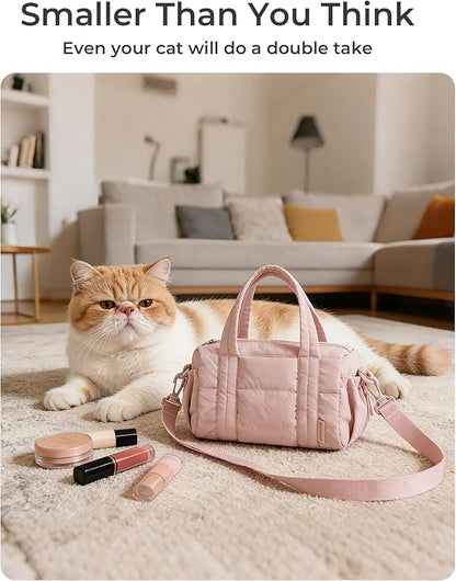 BAGSMART Reiki Gym Bag for Women, Mini/Medium Crossbody Bags for Women, 5L Dance Bag with Detachable Strap, 15L Yoga Mate Bag with Wet & Dry Pocket, Mini/Candy Pink