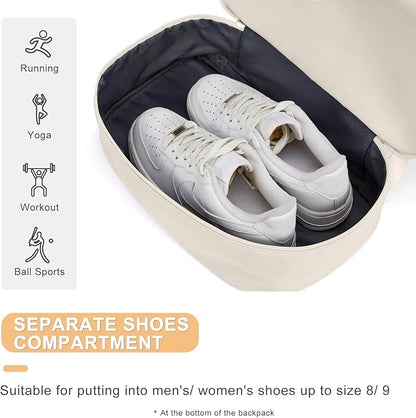 coofay Gym Backpack For Women Waterproof Sports Backpack With Shoe Compartment Lightweight Travel Backpacks Small Gym Bag Dance Volleyball Backpacks