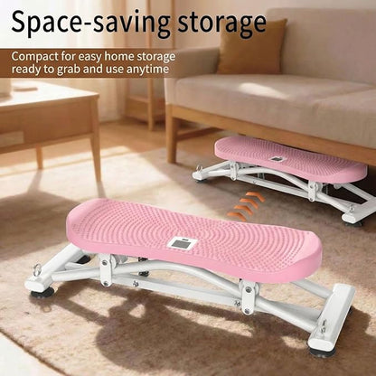 Balance Board for Adults, Rocking Stepper with Resistance Bands, Portable Wobble Board with LCD Monitor, 300 lbs Capacity Ski Trainer for Full Body Workout at Home Gym