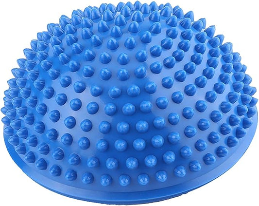 Keenso Foot Massage Ball, 8 Colors PVC Inflatable Half Yoga Balls Massage Point Exercises Trainer Fitness Balance Ball (Blue) Yoga/Workout Clothing