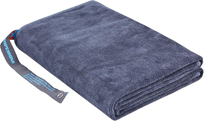 HOPESHINE Gym Towels for Men 20inch X 40inch Women Sweat Large Working Out Microfiber Sports Fast Drying Absorbent Compact Camping, Hiking, Backpacking, Yoga, Travel, Exercise Grey