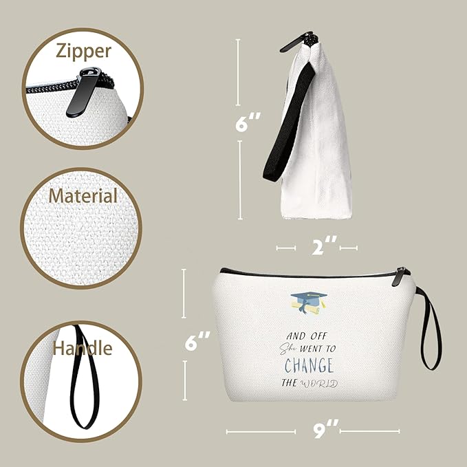 Graduation Gift for College 2026, Inspirational Graduate Present for Her, Masters Degree, Phd, Nursing & Nurse, Funny Makeup Bag for Women, Friend, Daughter, Sister