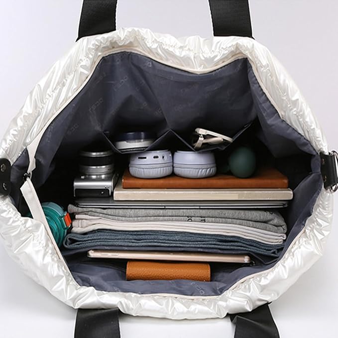 Gym B'ag, Waterproof Fabric, 52x35x22cm, Travel Duffle Holdall With Padded Shoulder Strap, Sports Gym B'ag With Wet Pocket, Spacious Design, For Outdoor, Travel, Workout, Fitness, Swimming, Yoga