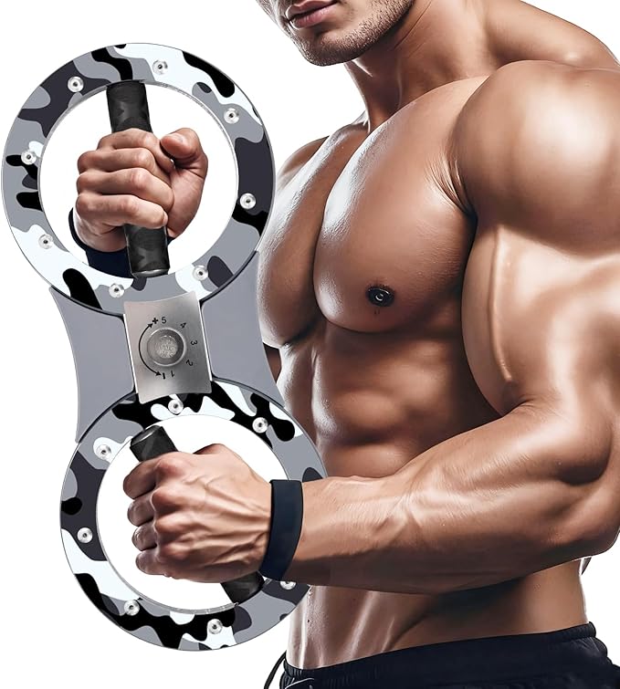 Burn Machine Arm Workout Equipment, 12LB Adjustable Resistance Rotator, 360° Spinning Forearm & Shoulder Strength Trainer for Home Gym Fitness and Boxing Training