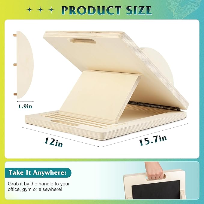 ZIFTY Slant Board for Exercise 4-in-1 Professional Wooden Balance Board, Premium Calf Stretcher and Wobble Board for Effective Calf Stretching and Squats, Calf Stretcher Slant Board