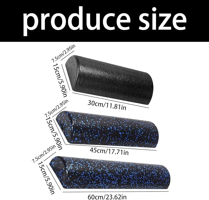 Foam Pilates Roller Exercise Rollers Deeply Tissue Muscle Massage Semicircle Design Muscles Pilates Massage Roller Block Muscle Relaxation Tool