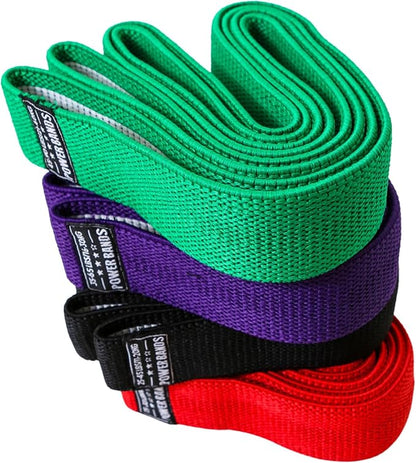 Resistance Bands for Working Out, Fabric Exercise Bands Set of 3, Long Elastic Bands for Exercise with Workout Guide and Carry Bag, Fitness Bands for Strength Training, Yoga, Pilates, Home Workout