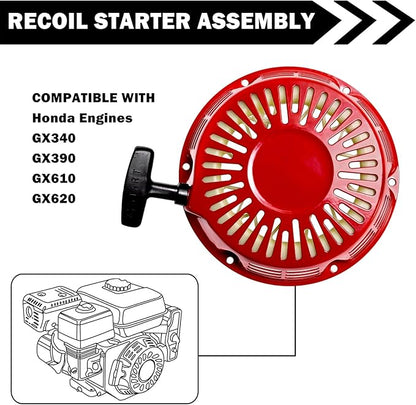 Recoil Starter Replacement for Honda Gx340 Gx390 11hp 13hp 28400-ZE3-W01ZA Oregon 31-060 Rotary 26-10379
