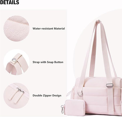 ROULENS Small Gym Bag for Women 2 Set Mini Gym Duffle Bag with Wet Compartment and Coin Wallet, Gym Tote Bag for Workout/Sport/Travel