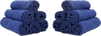 Arkwright Microfiber Gym Towel - (Pack of 12) Soft Lightweight Quick Dry Hotel Quality Hand Towels, Sweat Absorbent, Perfect for Workout, Yoga, Spa, Bathroom, 15 x 24 in, Navy