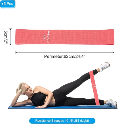 PATIKIL Fabric Resistance Bands, Elastic Exercise Bands for Women and Men, Booty Legs Workout Bands for Fitness Pilates