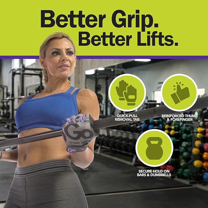 GoFit GoFit GF-WGTC-PPL Women's Pro Trainer Gloves