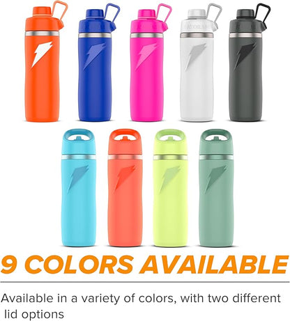 Gatorade 'Overtime' 22oz Stainless Steel Water Bottle, Twist Cap, Blue (Pack of 6)