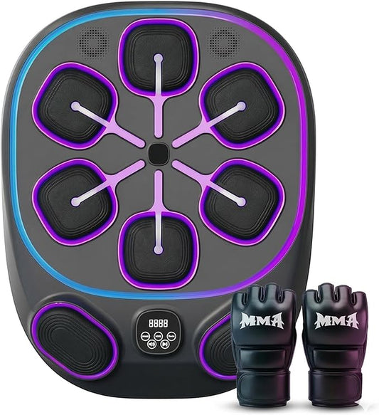 Sculptura 2026 Smart Music Boxing Machine for Adults & Teens, LED Display, Wall-Mounted, Interactive Punch Target with Rhythm Training, Home Fitness Boxing System with Gloves