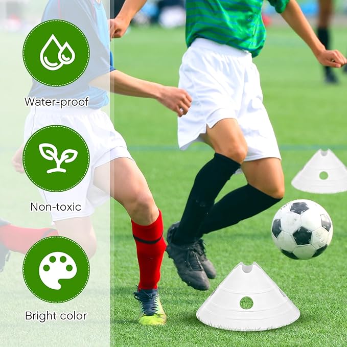 ShinyRelief Jumbo Disc Cones Jumbo Soccer Cones with Mesh Bag Giant Large Agility for Soccer Training Adult Sports