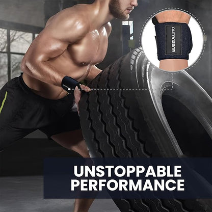18" OG-Grade Wrist Wraps for Weightlifting – Heavy Duty Wrist Support with Thumb Loop & Lockdown Strap – Wrist Straps for Powerlifting, Bench Press & Gym Training