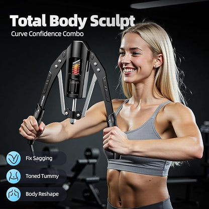 Twister Arm Exerciser, Adjustable Arm Twister Trainer, Chest Expander, Home Gym Equipment, Shoulder Arm Chest Forearm Muscle Training,22-440lbs Hydraulic Power Fitness Workout Exercise