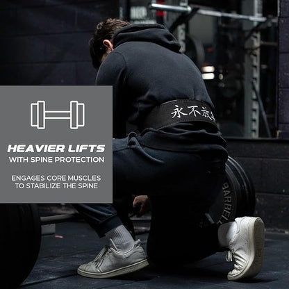 Katamu Premium Leather Lever Weightlifting Belt – Secure Steel Lever, Powerlifting Support for Deadlifts, Squats & Heavy Lifts - Lift More, Look Good