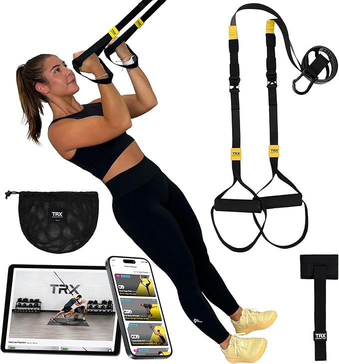 TRX GO Suspension Trainer, At Home, Portable Gym Workout, For Strength Training, Full Body Exercise Equipment
