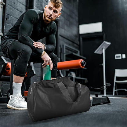 C&F BOGMOST Travel Duffel Bag Large Foldable Waterproof Gym Bag for Gym Beach Swim Bags Men Women Duffle Bags Lightweight Oxford Cloth Sports Bag -Purplish Red