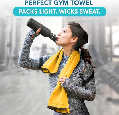 Youphoria Microfiber Travel Towel Fast Drying Lightweight - Quick Dry Towel for Camping, Beach, Backpacking, Hiking & Sport