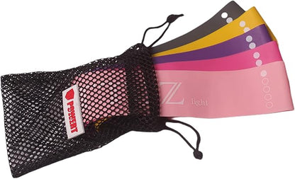 Resistance Loop Exercise Bands with Carry Bag| Workout Loop Bands for Body Workout Fitness Stretch| Set of 5