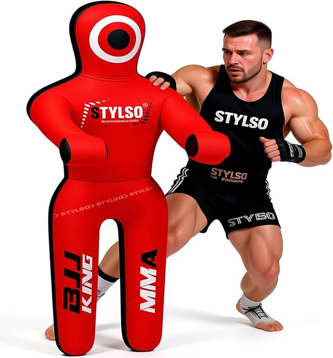 Unfilled Grappling Dummy – Adult Life Size Wrestling & BJJ Training Dummy, MMA Jiu Jitsu Judo Takedown & Throwing Practice, Heavy-Duty Triple-Stitched Canvas Submission Dummy
