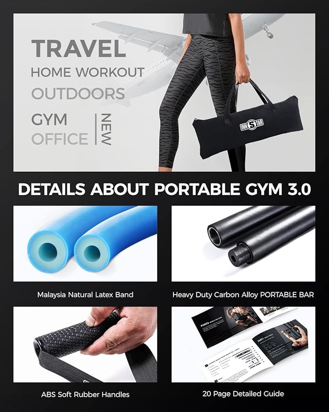 Innstar Multi-Function Resistance Bands for Working Out, Push Up Exercise Bands Resistance Bands Set for Bench Press Gym Equipment, Home Workout, Travel Portable