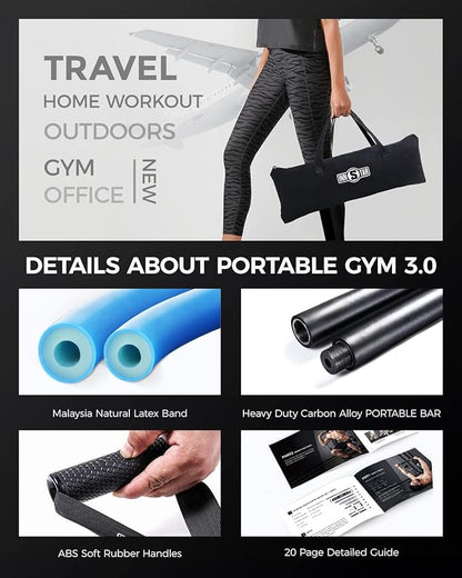 Innstar Multi-Function Resistance Bands for Working Out, Push Up Exercise Bands Resistance Bands Set for Bench Press Gym Equipment, Home Workout, Travel Portable