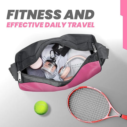 C&F BOGMOST Small Travel Duffel Bag Foldable Waterproof Gym Bag for Gym Beach Swim Bags Men Women Duffle Bag Lightweight Oxford Cloth Sports Bags-Pink