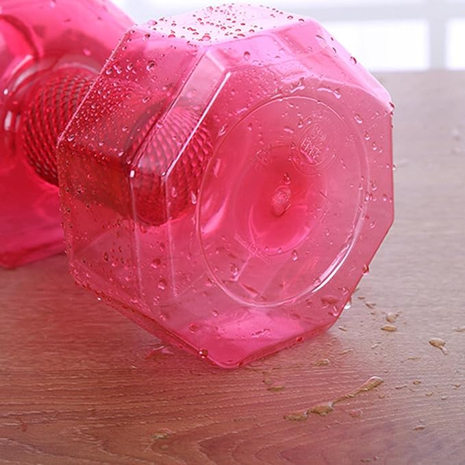 Big Capacity PETG Friendly Cup Dumbbell Shape Drinking Water Bottles Barbell Kettle Body Training Bottle () for Outdoor Camping Travel