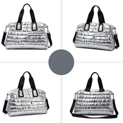 Gym B'ag, Waterproof Fabric, 52x35x22cm, Travel Duffle Holdall With Padded Shoulder Strap, Sports Gym B'ag With Wet Pocket, Spacious Design, For Outdoor, Travel, Workout, Fitness, Swimming, Yoga