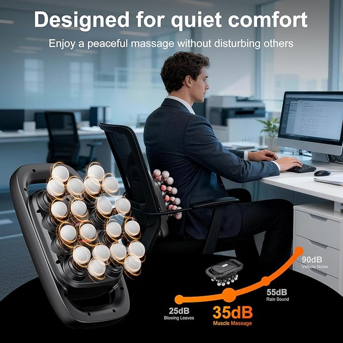 Deep Tissue Massager Gun for Back, Shoulder and Neck Pain Relief, Powerful Shoulders, Back Massager, Legs, Foot Massager & Full Body Muscle Recovery with 20 Massage Heads, 3 Modes & 30 Speed