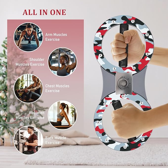 Burn Machine Arm Workout Equipment, 12LB Adjustable Resistance Rotator, 360° Spinning Forearm & Shoulder Strength Trainer for Home Gym Fitness and Boxing Training