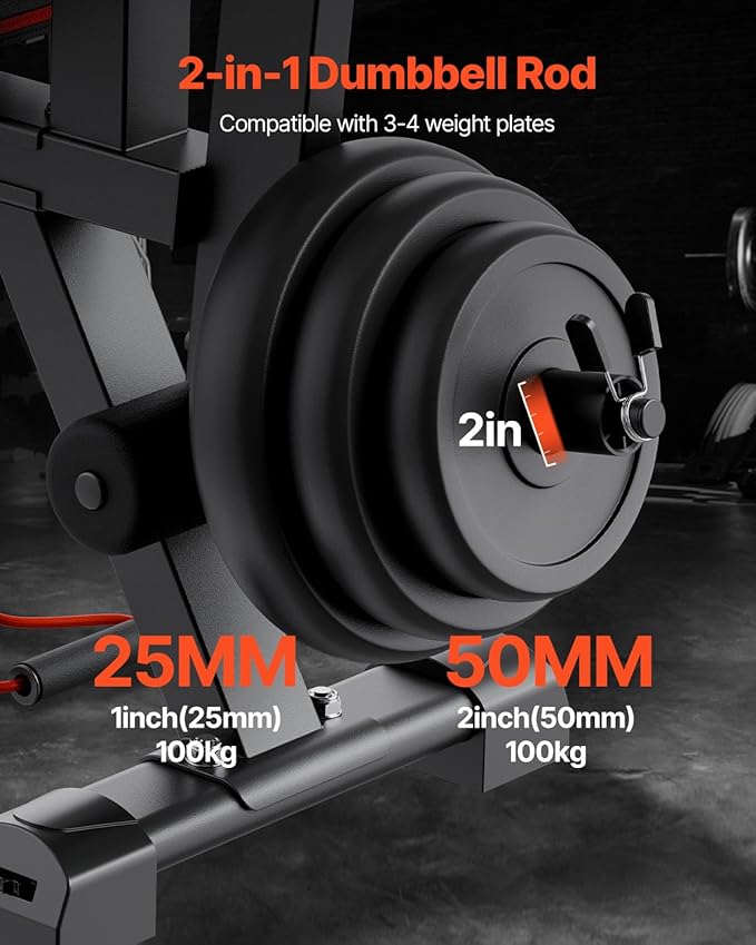 VEVOR Weight Bench, 800lbs/660lbs Adjustable Weight Bench Press for Full Body Workout, Exercise Sit-up Bench for Home Gym Strength Training, Multiple Functions, Fast Adjustment