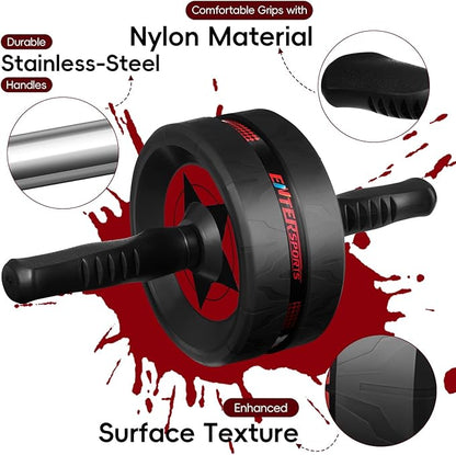 Ab Roller Wheel for Abs Workout - Abdominal Exercise Equipment with 2 Knee Pads for Home Gym, Core Strength Training, Fitness Equipment for Men & Women