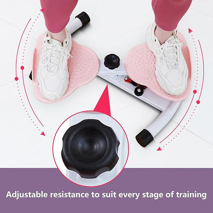 Waist Twister, Ab Machine with Resistance Bands,330 lbs Weight Capacity, Abs Workout for Slim Waist and Core Ab Exercise, Noiseless Home Gym Exercise Equipment for Women Men