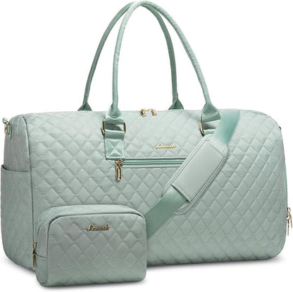 LOVEVOOK Travel Weekender with Toiletry Bag, Overnight Carry-On, Gym with Shoe Compartment & Wet Pocket, Mommy Hospital Bag