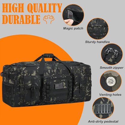 135L 37" Extra Large Duffle Bag for Men, Heavy Duty Sports Gym Equipment Travel Duffle Bag