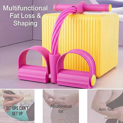 Multifunction Fitness 6-Tubes Pedal Resistance Bands with Handles，Pull up Assistance，Yoga Accessories, ab Workout Exercise Machine，Home Gym Equipment