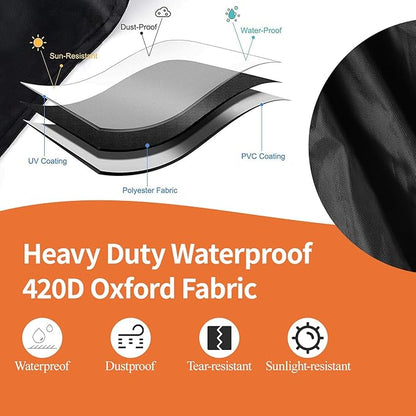 Protective Cover for Home Gym Set with Waterproof Zipper, 600D Oxford Waterproof& Dustproof Cover for Gym Station/Home Excersize Equipment Set- UV Resistant, Dustproof, 67"L x 41.3"W x 72.8"H, Black