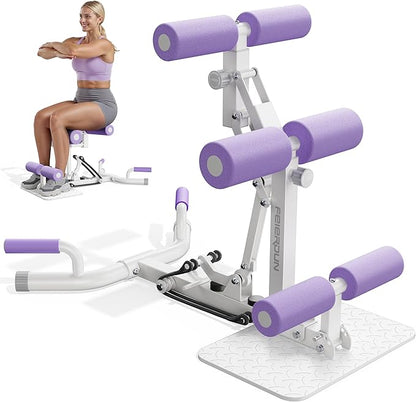 FEIERDUN Adjustable Deep Squat Machine - 7 Level Resistance Glute & Leg Trainer for Home, Multi-Functional Equipment for Women to Strengthen Core, Hips and Thighs