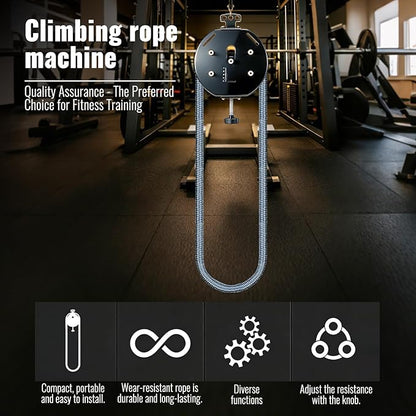 Endless Rope Trainer, Portable Cable Pulley Machine for Home Gym, Adjustable Resistance System - Full Body Workout Equipment for Arms, Back, Grip Strength & Core Coordination