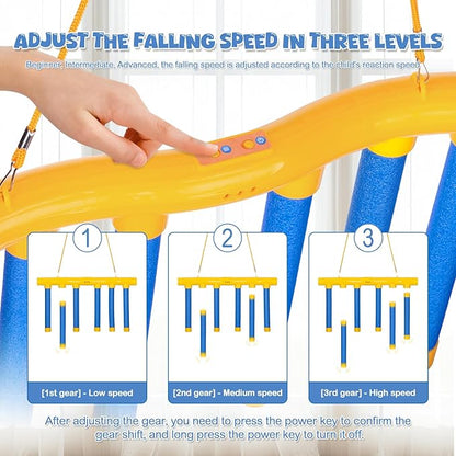 Reflex Drop Sticks Challenge Game, 2026 Upgrade Hand Eye Coordination Training Toy, Hand Speed Challenge Reaction Game, Catching All Drop Sticks for Adult- 3 Adjustable Speed